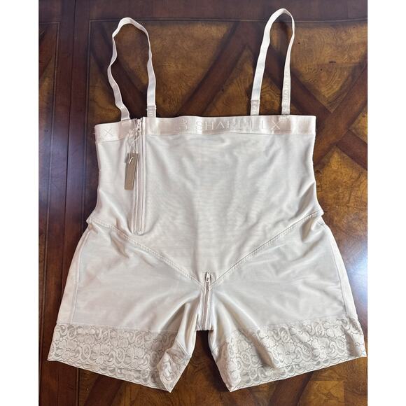 SHAPELLX Tummy Control Shapewear One Piece Shorts Side Zipper Body Shaper 6XL - Picture 1 of 10